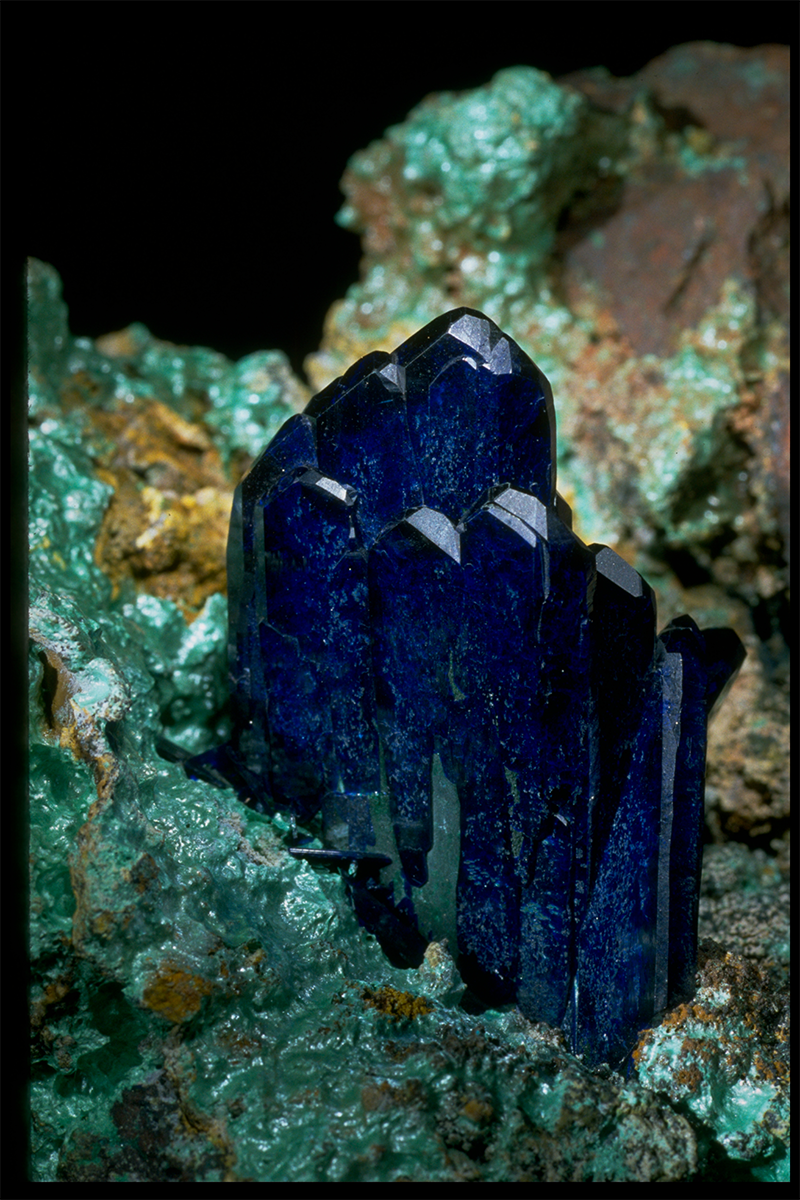 Azurite with Malachite Specimen Photograph (NMNH 104886)