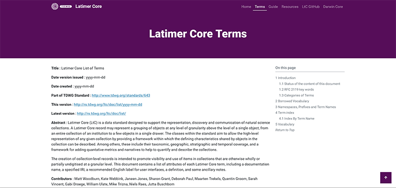 Latimer Core Terms List