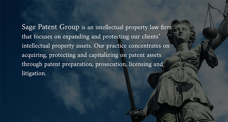 Sage Patent Group Website Homepage